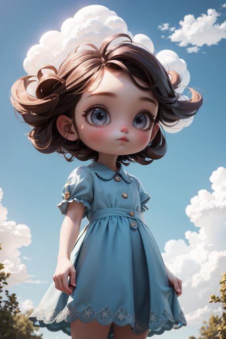02887-583045249-masterpiece, best quality, 8k, official art, cinematic light, ultra high res, 1girl, child, blue dress, sky, cloud, outdoors.png
